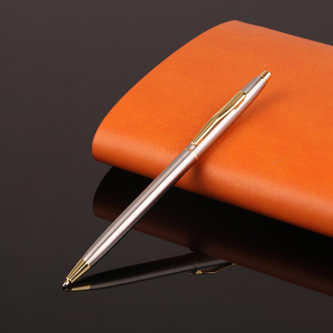

Black Silver Metal Ballpoint Pen Smooth Writing 1.0mm High-End Pens Business Signature Pen School Office Ball Pen Wholesale