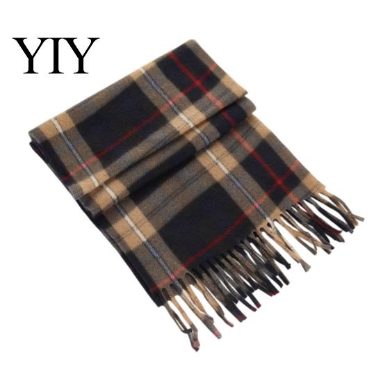 Commuting Winter Gear Classic British Plaid Scarf for Men Women, Soft Double-Sided Velvet Shawl, Skin-friendly Wrap Warm Thickened Neck Autumn
