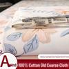 100% Cotton Coarse Cloth Bed Sheet & Summer Duvet Cover with Pillowcase - Xinjiang Pure Cotton, Thick and Single Piece, Three-Piece Set