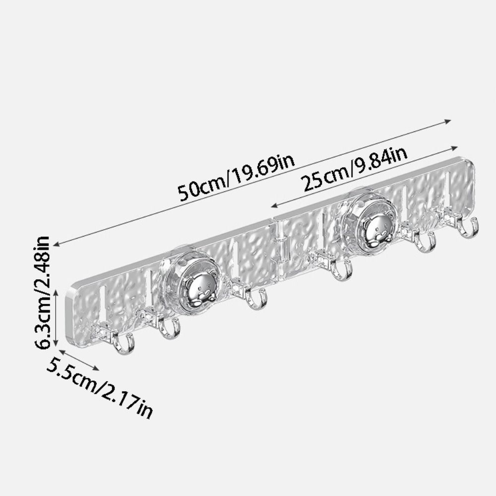 Detachable Wall Mounted Row Hook Waterproof Sundries Storage Hook  Bathroom Accessories