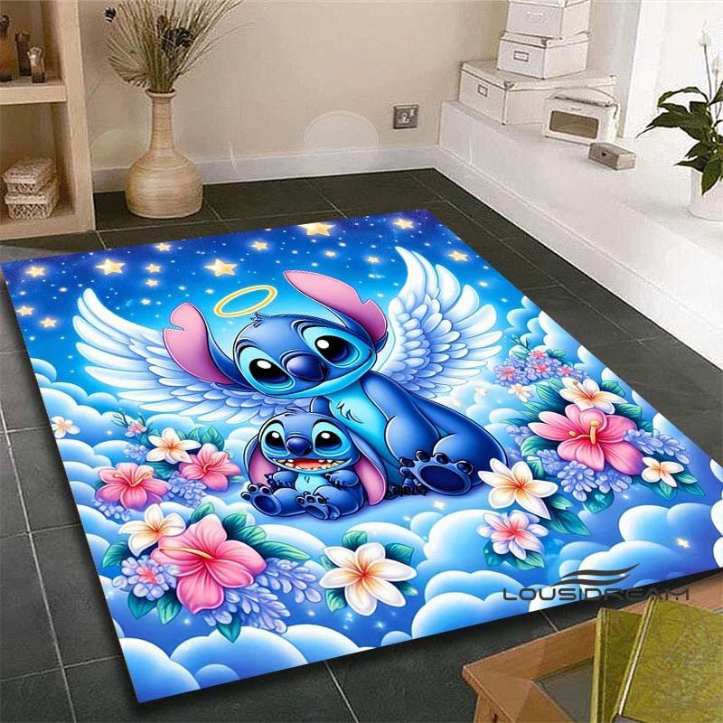 3D Cartoon Sci-fi Movie (Stitch) Rug, Suitable for Living Rooms, Children's Rooms, Bedrooms, Sofas, Doormats, and Other Home Déc
