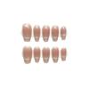 [HANDMADE]Artificial Nail Peach Cat Eye Nude Pink Phototherapy Nails Reusable and Removable Nails