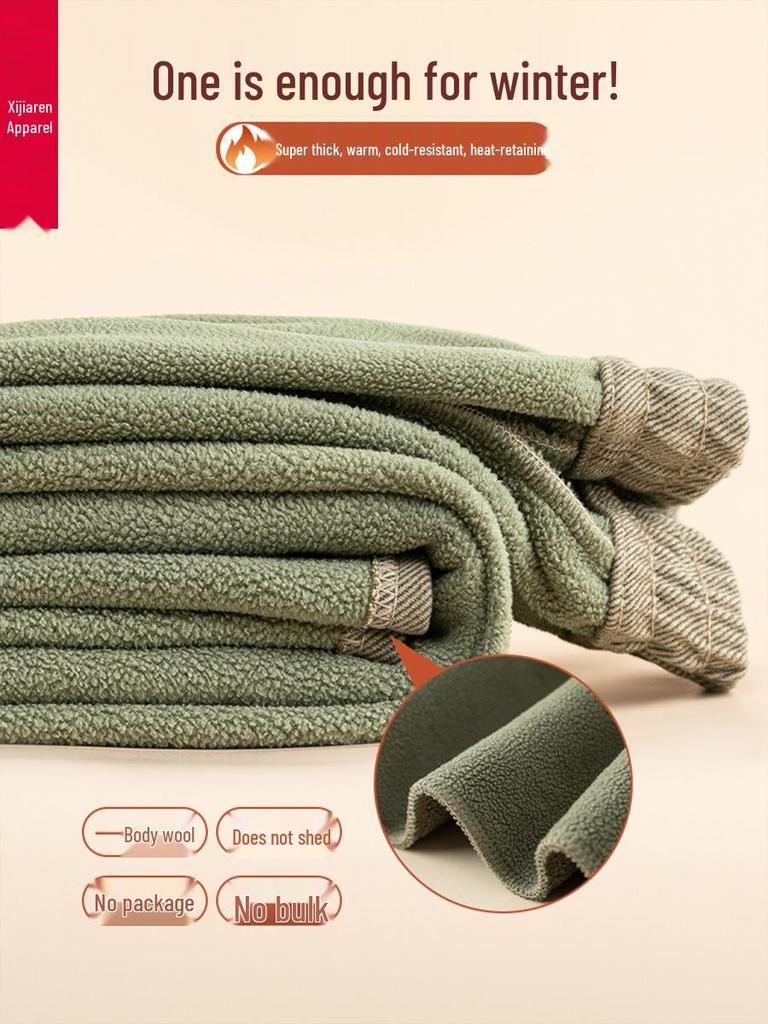 Plus Samt Elastische Taille Gerade Hosen für Mittleren Alters und Ältere Frauen von Mama - Winter Verdickt Lässige Hosen