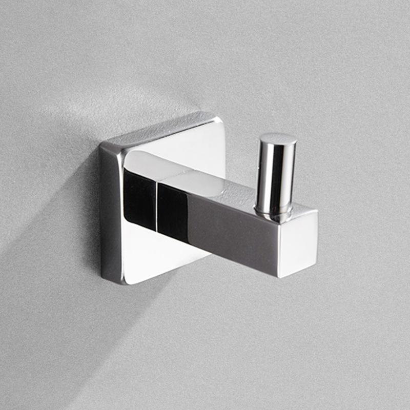 Black 304 Stainless Steel No-Drill Coat & Hat Hook for Bathroom or Entrance