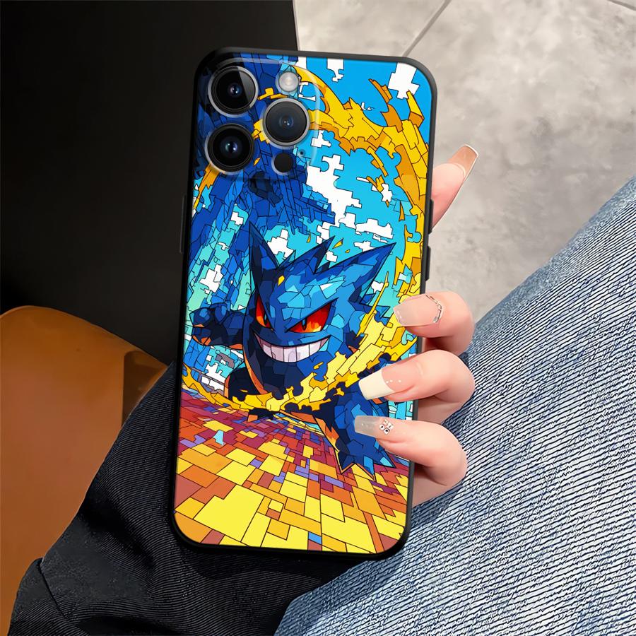 Cute Pikachu Pokemon Phone Case for Apple iPhone 16 13 15 Pro 7 8 12 11 14 17 Pro Max Air XR XS MAX Funda Phone Cover