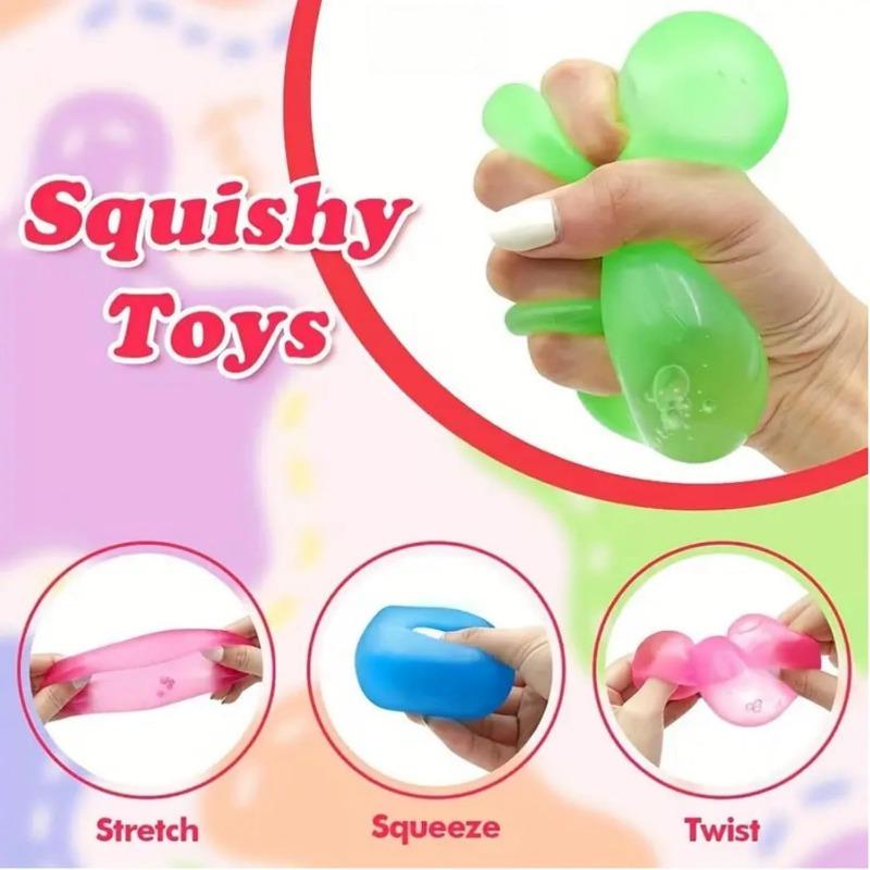 5-Pack Ice Cube Squeeze Toys - Colorful Mini Stress Relief Balls for Anxiety, Fidgeting & Sensory Sensitivity
