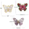 1PC Butterfly Brooches Colorful Crystal Vintage Jewelry Gifts Luxury Rhinestone Brooch Clothing Pin For Women Girls