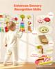 VEVOR Wall Busy Board, 16-in-1 5 Panels Montessori Sensory Activity Panels, Learning Activity Center for Daycare, Classroom, Playroom, and Home