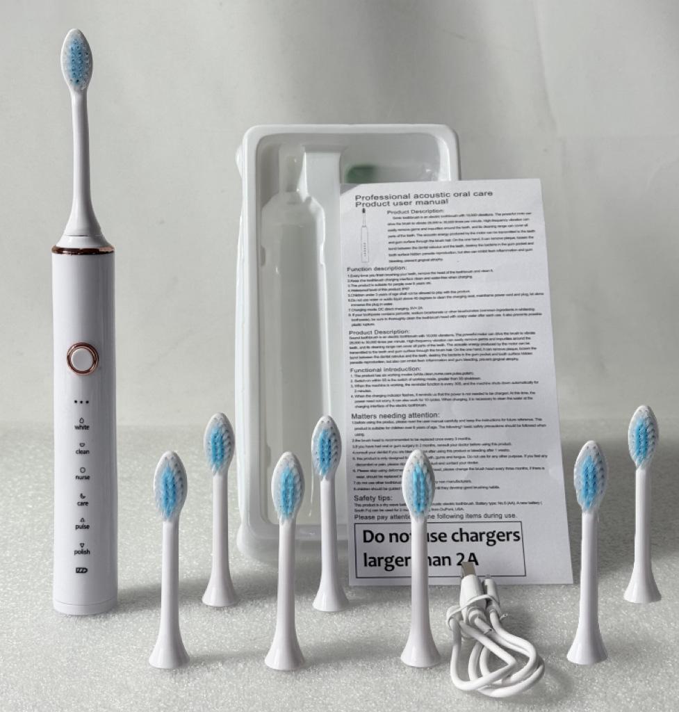 Sonic Couple Electric Toothbrush X-18: 6-Speed Soft Bristle Smart Brush for Adults