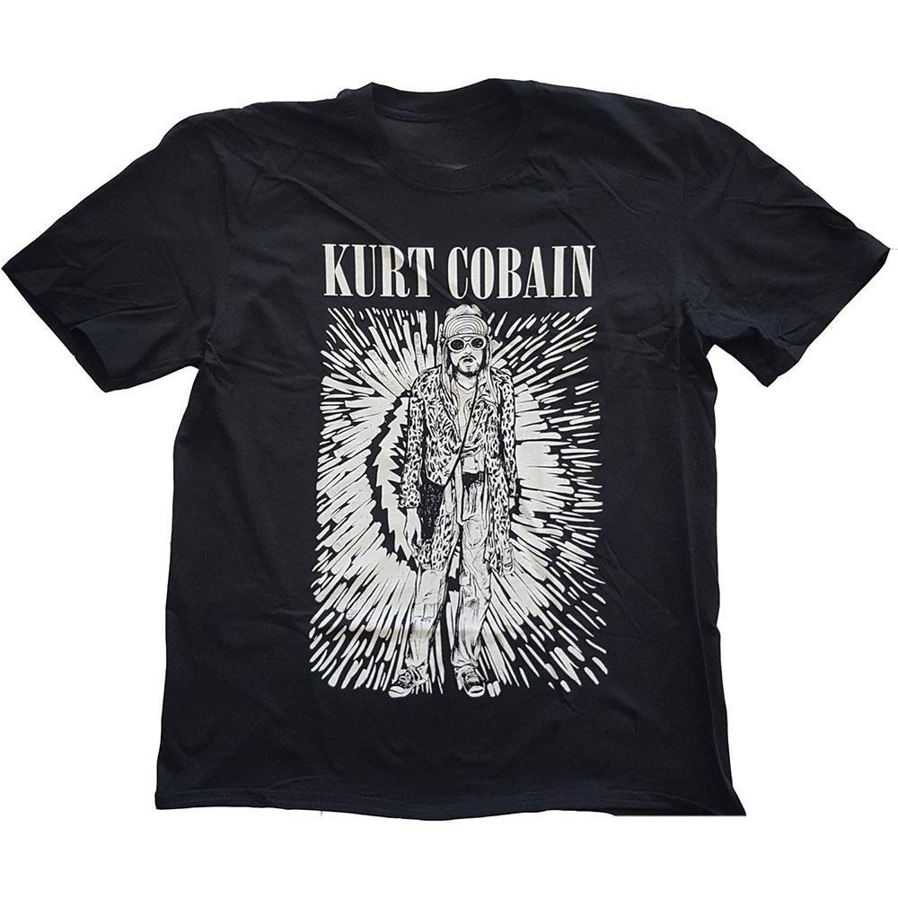 

Kurt Cobain Repeat Text Portrait Print Cotton TShirt Grunge Rock Legend Unisex Short Sleeve Tee L