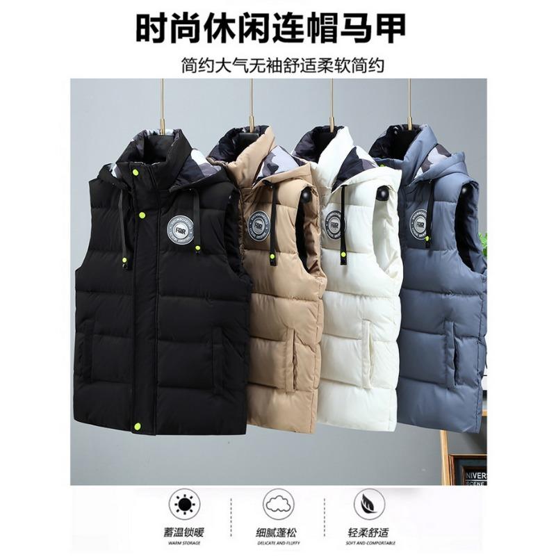 Men S Thickened Casual Sleeveless Padded Vest Winter Men Outerwear Waistcoat