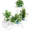 Suolunuo Iron Plant Stand for Indoor/Outdoor Gardening - Perfect for Bedroom, Living Room, Sunroom, Balcony, and Pothos.