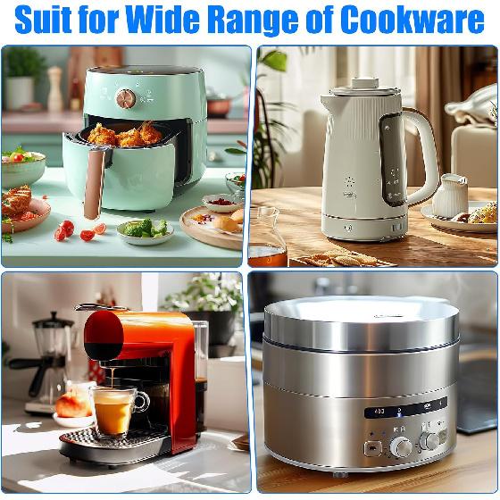 Rubber Feet for Slow Cookers, 12 Pcs Replacement Slow Cooker Legs, Prevent Scratches and Marks, Slow Cookers Ert Accessories (Black)