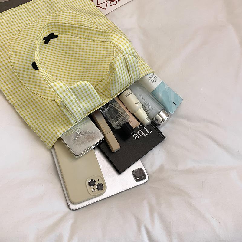 2025 new rabbit canvas bag summer shoulder messenger bag women's versatile commuter handbag fashion versatile bag