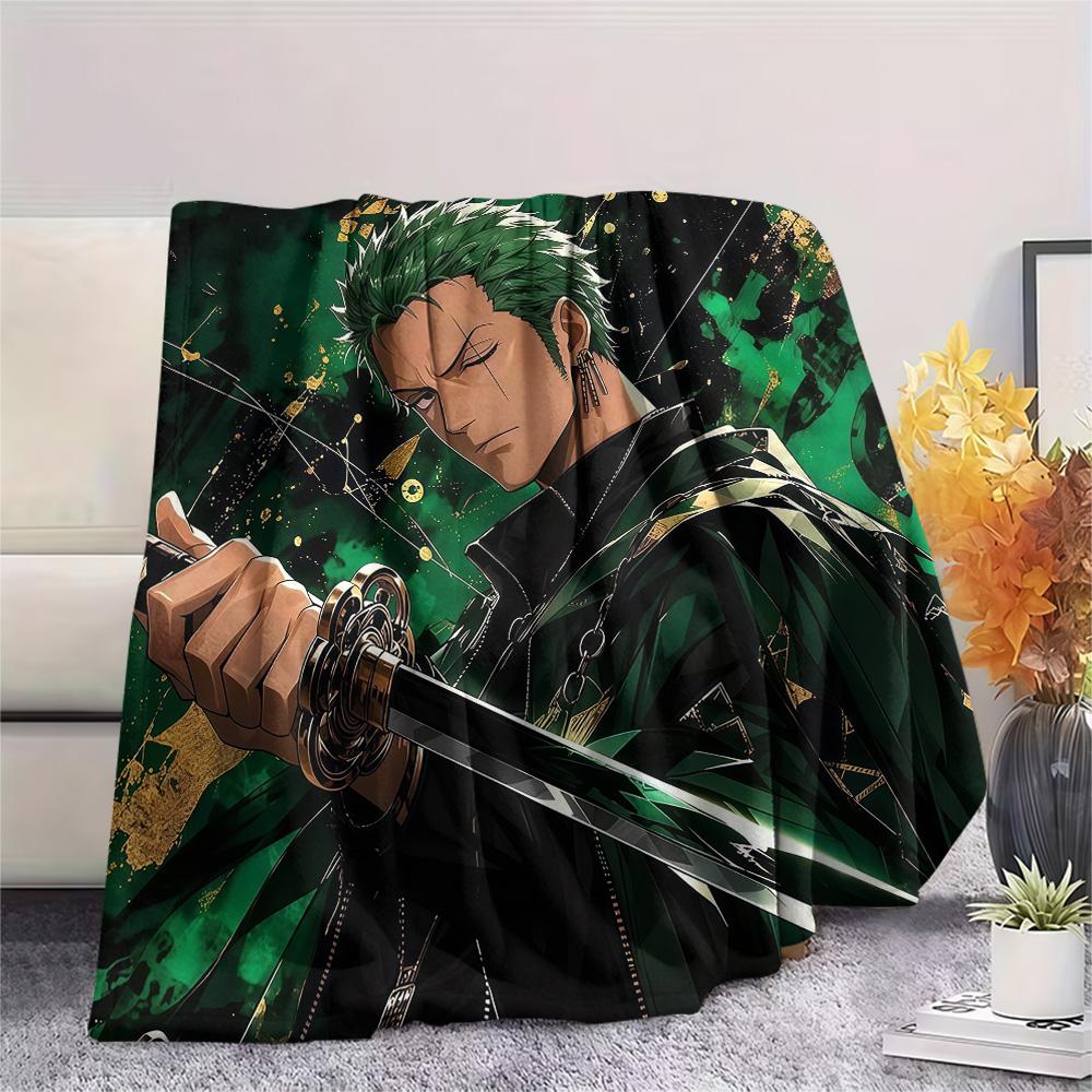 Roronoa Zoro Flannel Blanket, High quality Comfortable for All Seasons, Home Decor, Warmth and Comfort
