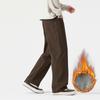 Autumn and winter velvet thickened casual pants men's straight loose new American retro washed wide-leg trousers