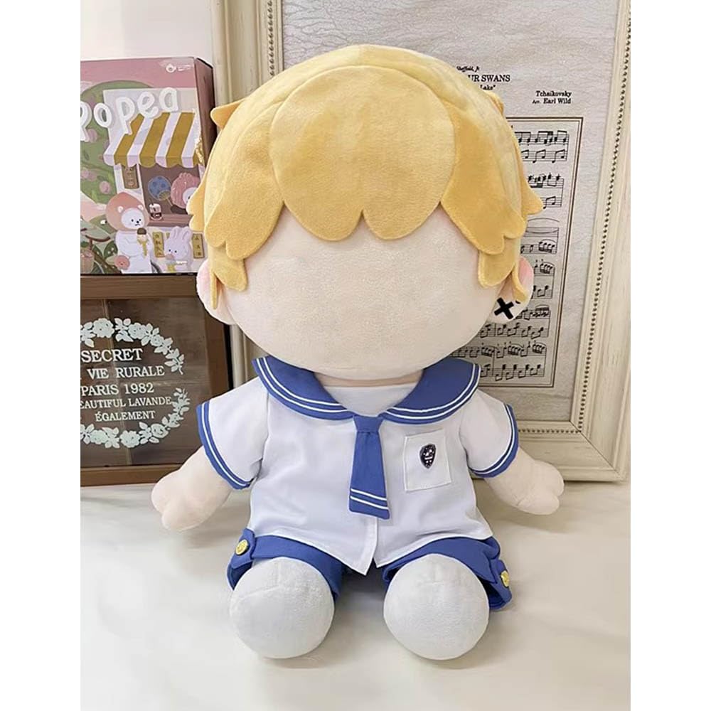 niannyyhouse 40cm Plush Doll Clothes - Sailor Suit, Shirt, Pants, Navy Suit, Sitting Doll, Dress-up Accessories (Navy Blue)