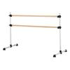 Ballet Barre, Double Beechwood Barre Bar for Home, Freestanding Portable Ballet Stretching Dance Bars, Height Adjustable Anti-Wobble Fitness Gym