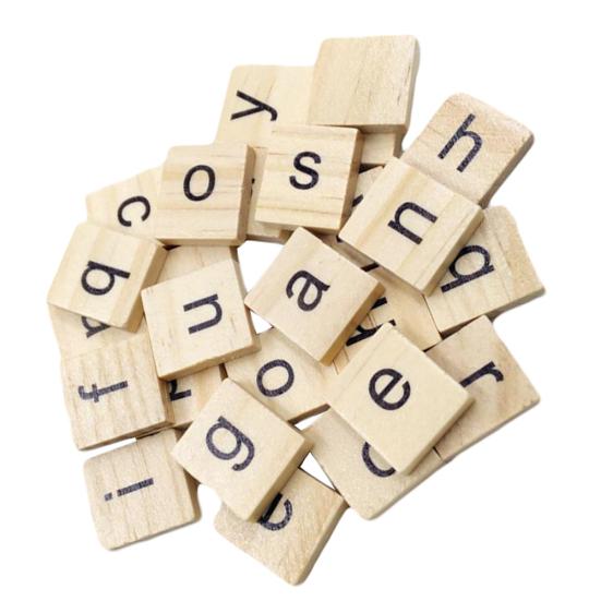 100 Adet İngilizce Alfabe Kelime Scrapbooking Mektup Blok Bulmaca Çocuk Çocuk Oyuncak
