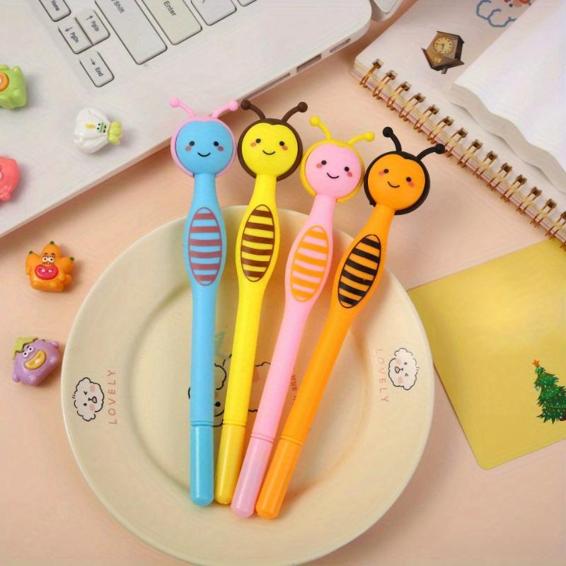 Bee Ball Point Pen Cute Stationery Black Ink 0.5mm Quick-Drying Smooth Writing Gel Pens Office School Daily Use School Supplies