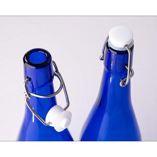 Machine Bottle Anchor Top Bottle, 720ml, Blue, Set of 2, Storage/Refill Container, Glass Bottle AT720SWCB2