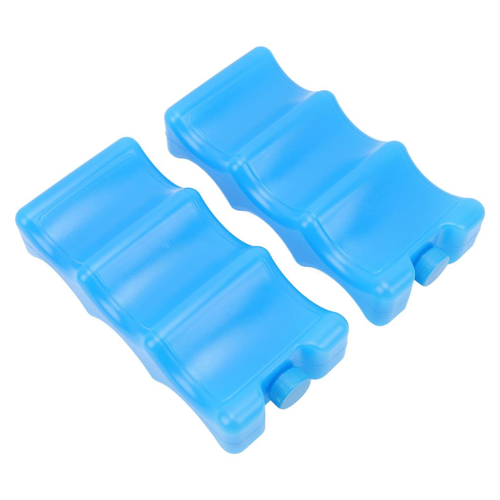 2pcs Breastmilk Ice Pack Contoured Shape Blue Reusable Ice Box for Breastmilk Working Mom