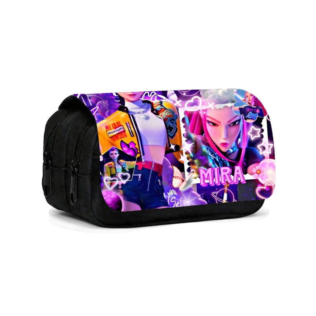 K-Pop Witch Hunters Children'S Double Flip Pencil Case Student Large Capacity Pencil Case Double Pencil Case