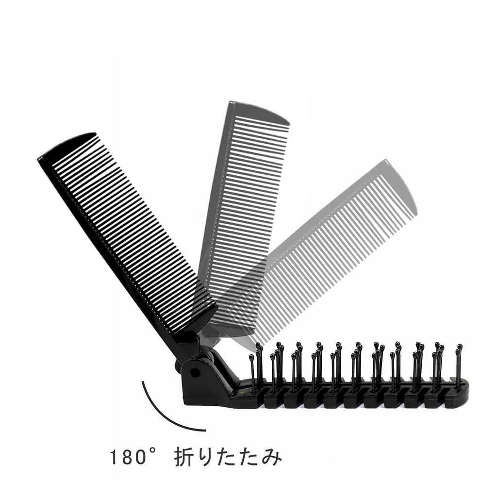 SUER Folding Hair Comb for Men and Hair Care Double Hair Easy To Black and Women, Comb, Brush, Portable, Compact, Hold, Travel-Friendly, White,