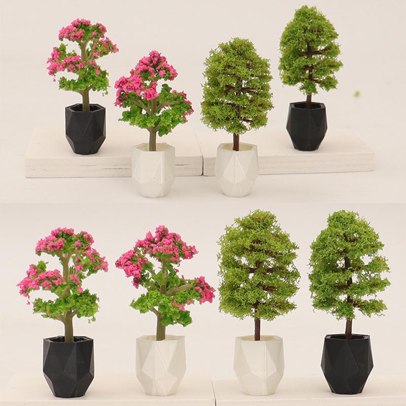 1/12 Scale Dollhouse Simulation Plant Potted Model Mini Home Decoration Micro Garden Landscape Ornaments for Dolls House