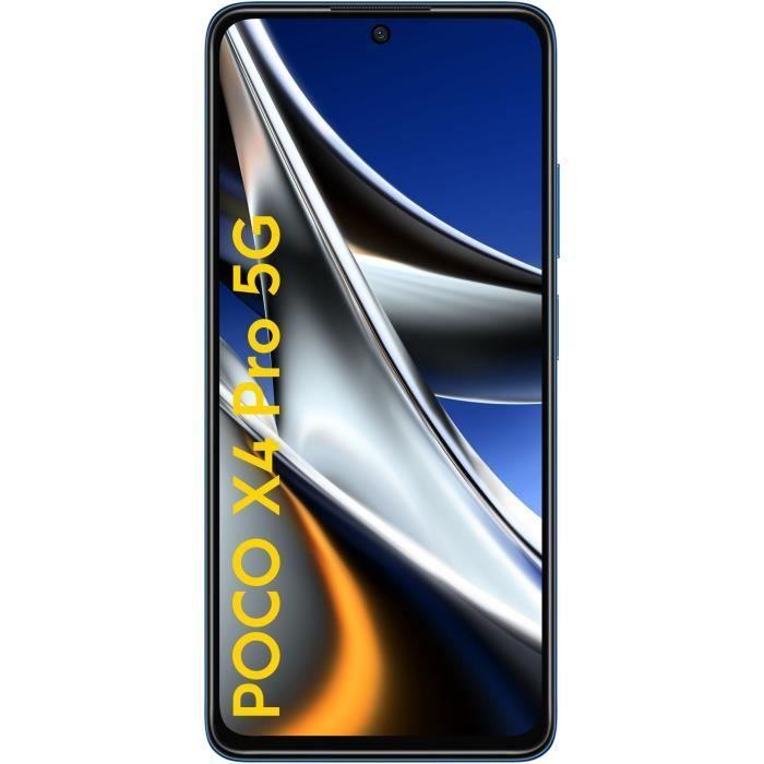 Smartphone Xiaomi Poco X4 Pro 256 Go Bleu - Écran AMOLED 120 Hz - 108 MP+8 MP+2 MP - Android 11