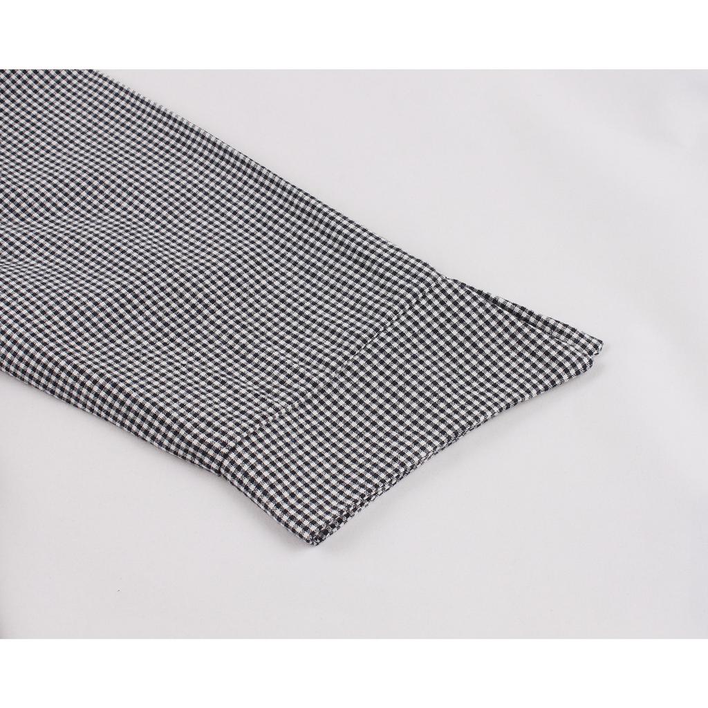 GMXIA Hepburn Style Sub Cut Black Waist Waist Seven-point Sleeve Vintage Elegant Swing Women's Dress Cotton