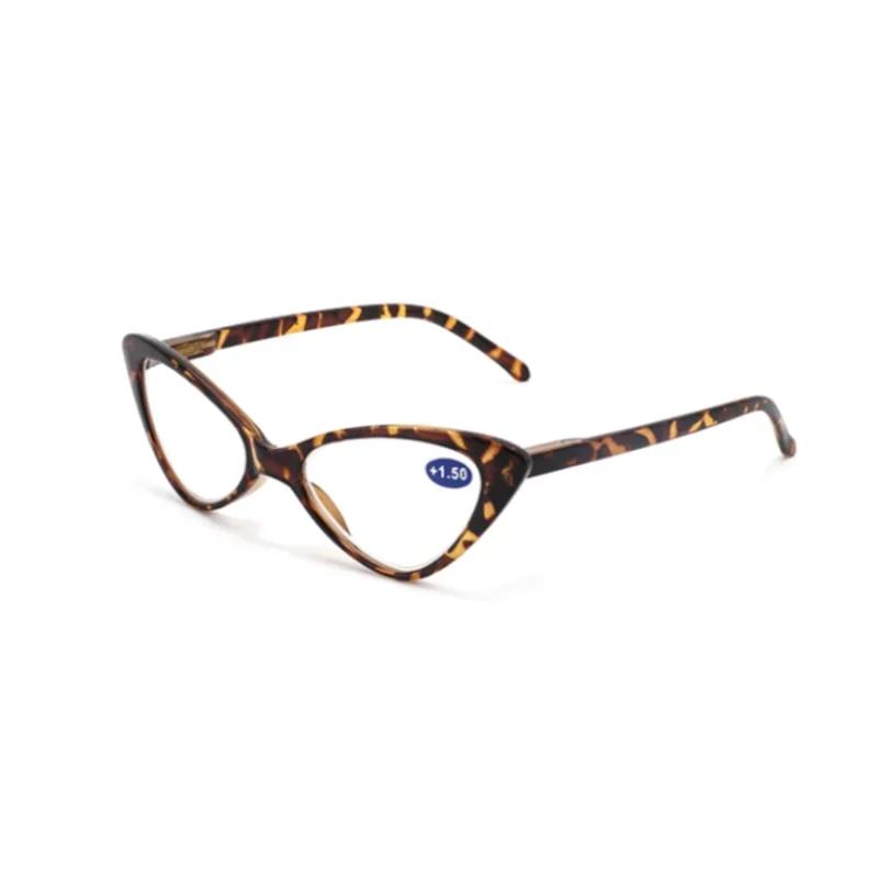 Women Cat Eye Reading Glasses Anti Blue Light Presbyopic Computer Glasses Vintage Clear Lens Black Leopard Frame Reading Glasses