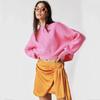 European and American Fashion Round Neck Loose Pullover Knit Sweater Round Neck Neck Loose Knit Sweater