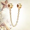 Sparkling Safety Chain Collection Charm Bead Charms Triple Clear Stone Safety Chain Safety Chain Clip Compatible With Authentic Bracelets Do It Yourse