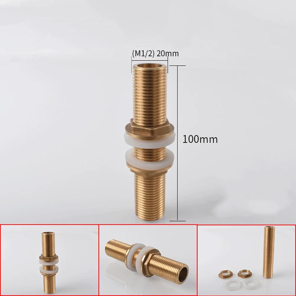 1/8" 1/4" 3/8" 1/2" 3/4" BSPP Male Full Thread Barrel Nipple Bulkhead Brass Connector Water Tank Fitting