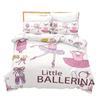 Three-Piece 3D Digital Cartoon Ballet Girl Print Polyester Bedding Model