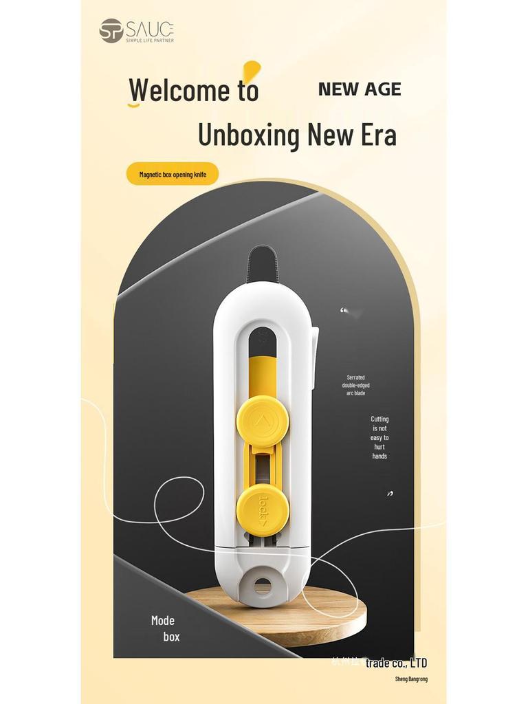 Japan Magnetic Unboxing Knife - Anti-Stick, Portable Utility Knife for Express Parcels & Cardboard Boxes