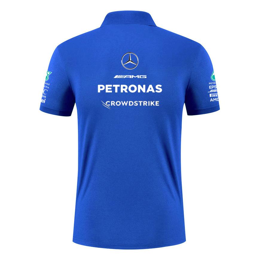Red Bull F1 Racing Suit Hamilton George Russell Team Uniform Pure Cotton Polo Shirt