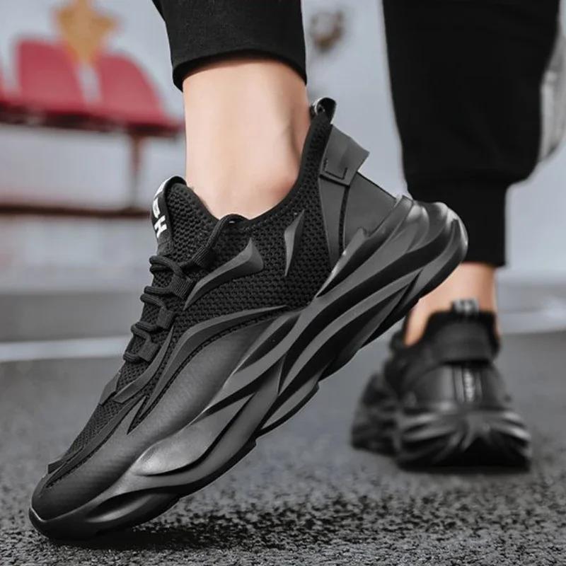 Herren Dicke Sohle Freizeitschuhe Bequem Leicht Atmungsaktiv Herren Sportschuhe 2024 Outdoor Verschleißfeste Vulkanisierte Schuhe