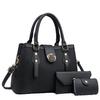 Retro Three-Piece Handbag Set: Large Capacity, Fashionable, Versatile Women's Shoulder & Crossbody Bag