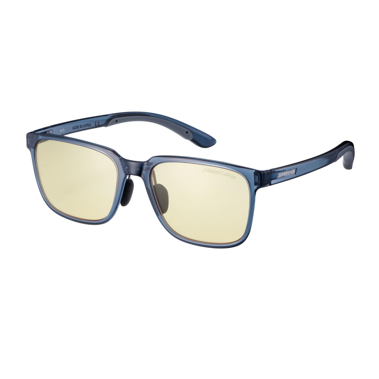 

Made in Japan Sports Sunglasses Mirror EAR3 CTQB Night Yellow Driving Running Outdoor Night [SWANS] ER-3 ER3-0121 (Double-sided Multi-Sided)