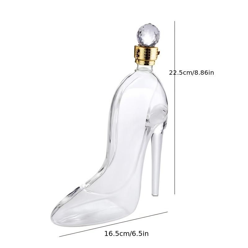 Elegante Weinkaraffe in Form eines High Heels – Bleifreies transparentes Glas, ideal für Rotweinliebhaber, perfekt als Dekorationsstück oder Geschenk, verleiht Eleganz