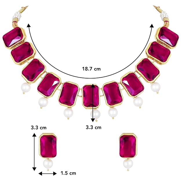 Traditional Crystal Necklace & Jewellery Set Gift for Women