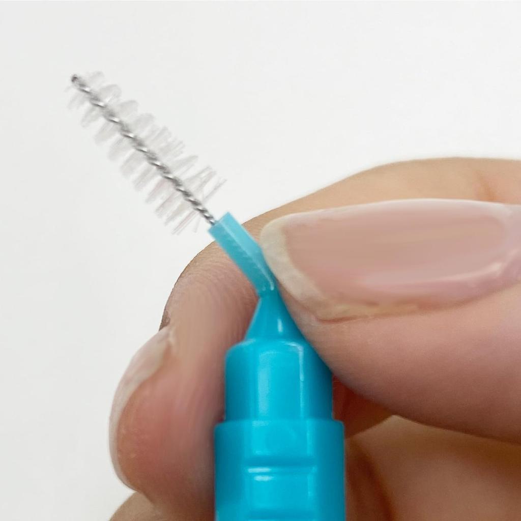 Ebisu Daily Interdental Brushes with Cap 20-Pack Medium Size M Dental Floss Tooth Brush Made in Japan