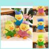 Adorable Duck Plush Toy With Funny Hairstyle Soft Stuffed Animal Pillow For Kids