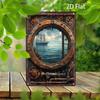 Vintage Steampunk Ship Wall Decor Metal Poster 20x30cm for Cafe