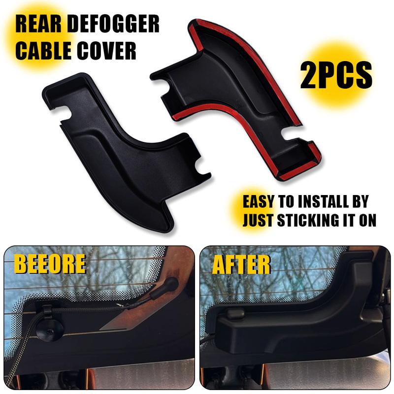 Rear Windshield Harness Protective Cover for Jeep Wrangler JL 2018- Defogger Cable Cover Glass Heating Line Cover