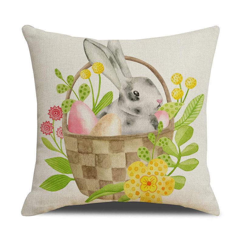 Rabbit Pillowcase Bedroom Sofa Bedside Pillowcase Universal for All Seasons Nordic Style Linen Material Home