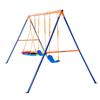 Swing Sets for Backyard 1 Saucer 2 Belt Swing Seats A-Frame Metal Stand