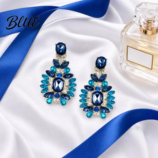 Long-lasting Shine Earrings 1 Pair Drop for Women Geometric Exaggerated